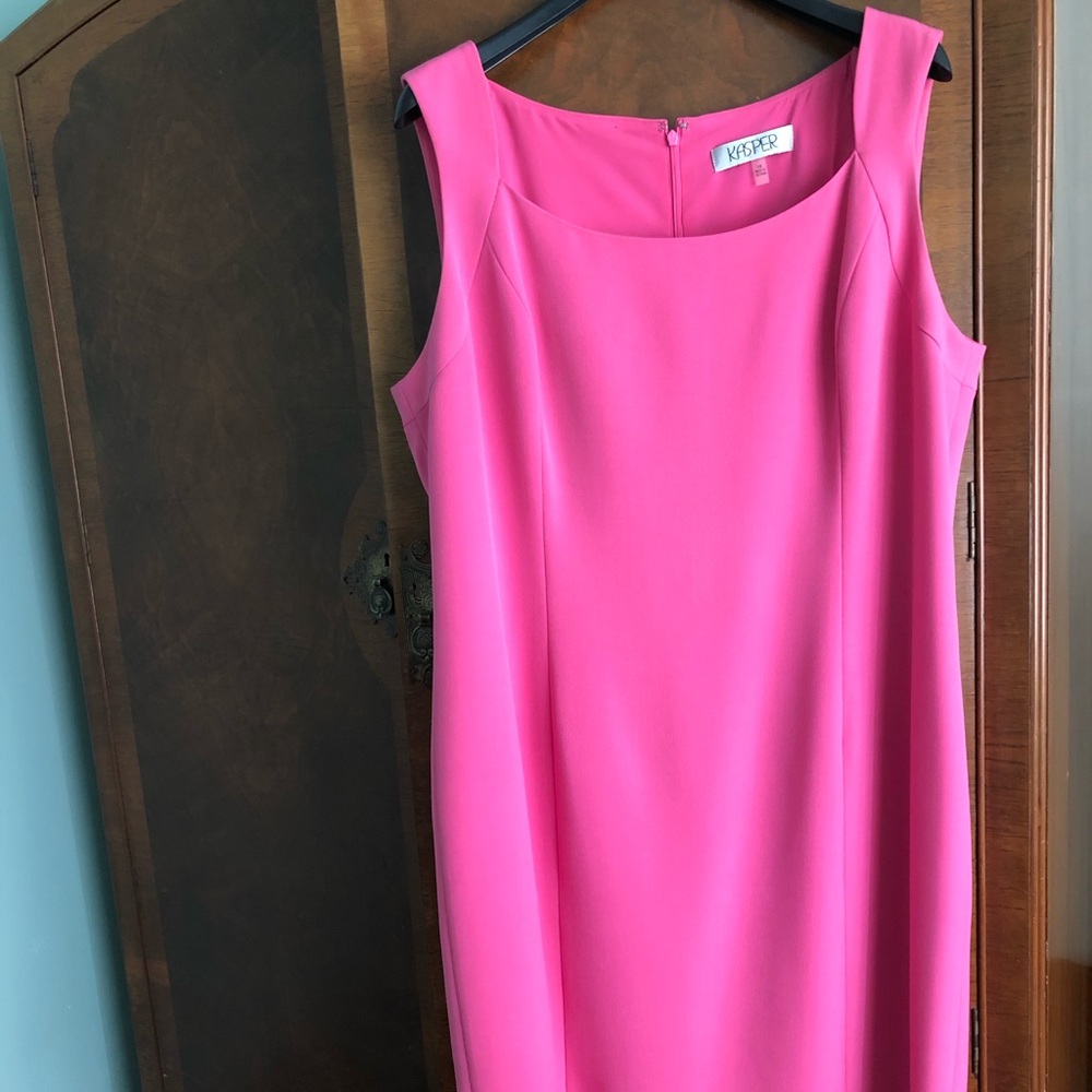 Spring pink Kasper sheath dress, size18